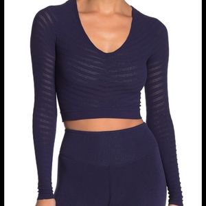 NWT FP Movement Gone Adrift Crop Top Blue Sz Sm